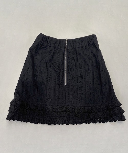 PAIN(ペイン)の「ローズコットンレースタックミニスカート(スカート・レディース・ホワイト/ブルー/ブラック・FREE)」の6枚目の写真