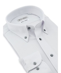 【接触冷感/完全ノーアイロン】長袖アイシャツ　ベンベルグ　ボタンダウン　グレー