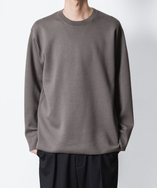 ATTACHMENT(アタッチメント)の「WOxPE ダブルフェイスニット クルーネックプルオーバー / WOxPE DOUBLE FACE KNIT CREW NECK PULLOVER(ニット/セーター・メンズ・ブラック/カーキ/オフホワイト/グレー系・1/2/3/4)」の11枚目の写真