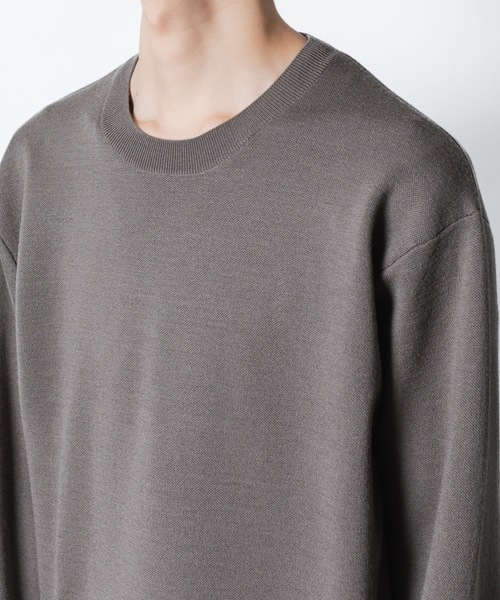 ATTACHMENT(アタッチメント)の「WOxPE ダブルフェイスニット クルーネックプルオーバー / WOxPE DOUBLE FACE KNIT CREW NECK PULLOVER(ニット/セーター・メンズ・ブラック/カーキ/オフホワイト/グレー系・1/2/3/4)」の15枚目の写真