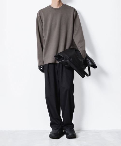 ATTACHMENT(アタッチメント)の「WOxPE ダブルフェイスニット クルーネックプルオーバー / WOxPE DOUBLE FACE KNIT CREW NECK PULLOVER(ニット/セーター・メンズ・ブラック/カーキ/オフホワイト/グレー系・1/2/3/4)」の18枚目の写真