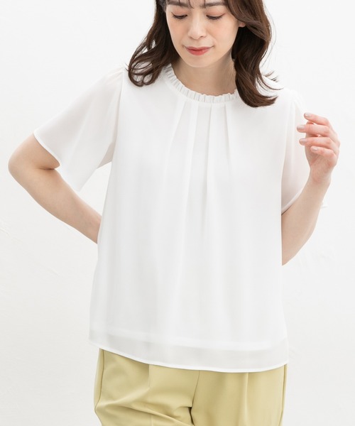 フリルネックブラウス（シャツ/ブラウス）｜Honeys（ハニーズ）の