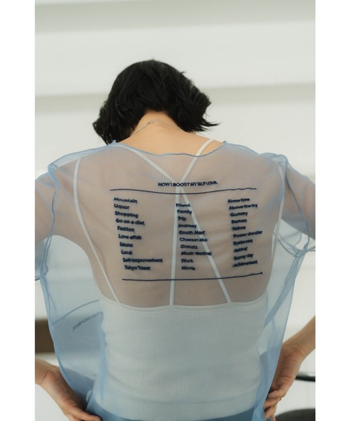 embroidery sheer T(Tシャツ/カットソー)|Knuth Marf embroidery sheer T(Tシャツ/カットソー)|Knuth Marf