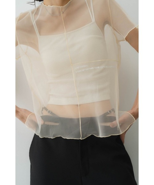 Knuth Marf（クヌースマーフ）の「embroidery sheer T（Tシャツ