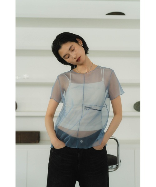 embroidery sheer T（Tシャツ/カットソー）｜Knuth Marf