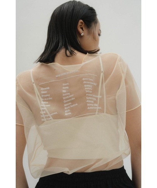 Knuth Marf（クヌースマーフ）の「embroidery sheer T（Tシャツ