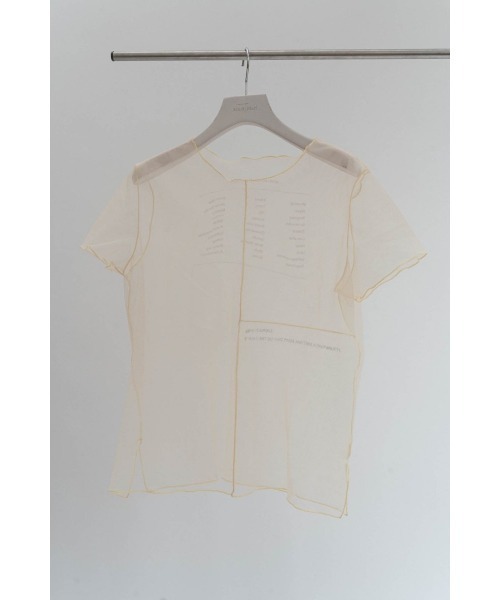 トップス KnuthMarf embroidery sheer T embroidery sheer T/4color | KNUTH MARF