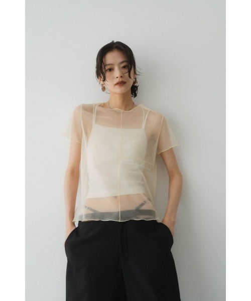 embroidery sheer T（Tシャツ/カットソー）｜Knuth Marf