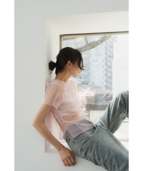 トップス KnuthMarf embroidery sheer T embroidery sheer T/4color | KNUTH MARF