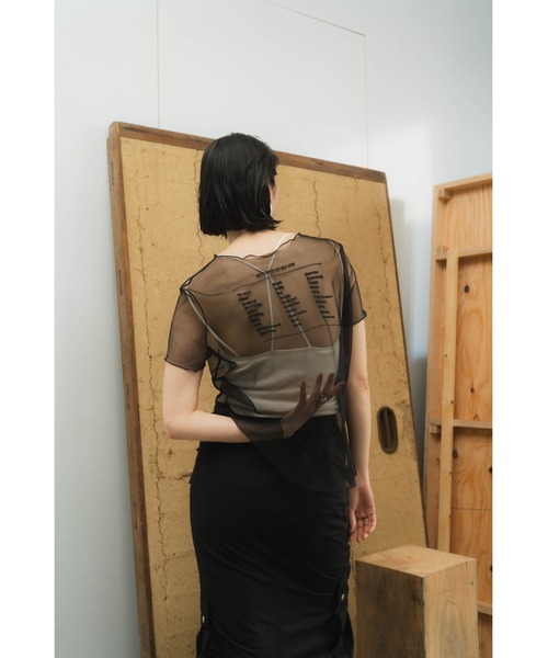 トップス KnuthMarf embroidery sheer T embroidery sheer T/4color | KNUTH MARF