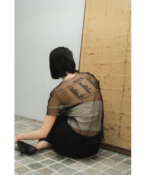 embroidery sheer T（Tシャツ/カットソー）｜Knuth Marf