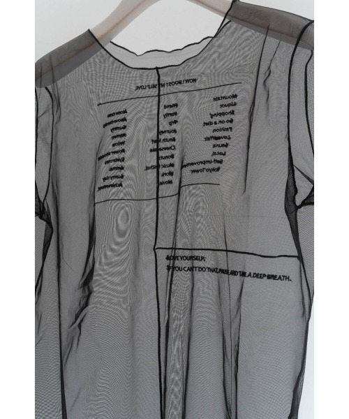 embroidery sheer T（Tシャツ/カットソー）｜Knuth Marf