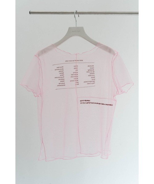 トップス KnuthMarf embroidery sheer T トップス KnuthMarf embroidery sheer T embroidery sheer T