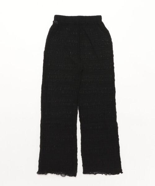 Monocoro toppi（モノコロトッピ）の「シアー プリーツ レイヤード レギンス パンツ（レギンス/スパッツ・レディース・ブラック/オフホワイト/グレー・フリー）」の4枚目の写真