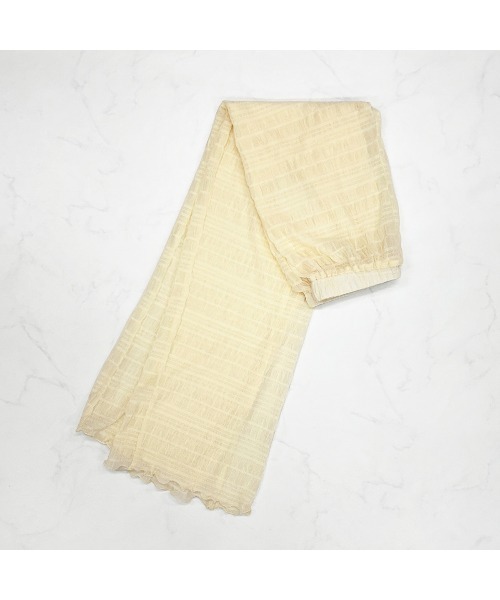 Monocoro toppi（モノコロトッピ）の「シアー プリーツ レイヤード レギンス パンツ（レギンス/スパッツ・レディース・ブラック/オフホワイト/グレー・フリー）」の12枚目の写真