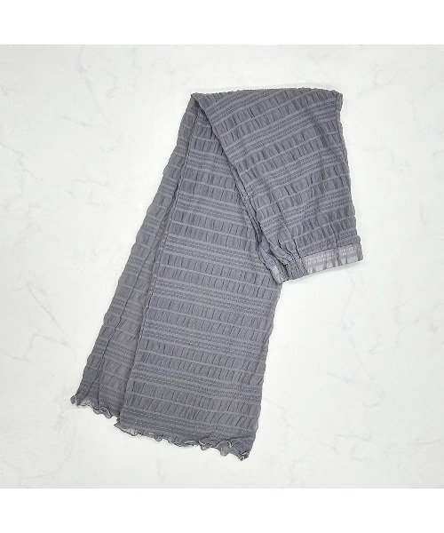 Monocoro toppi（モノコロトッピ）の「シアー プリーツ レイヤード レギンス パンツ（レギンス/スパッツ・レディース・ブラック/オフホワイト/グレー・フリー）」の14枚目の写真