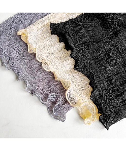 Monocoro toppi（モノコロトッピ）の「シアー プリーツ レイヤード レギンス パンツ（レギンス/スパッツ・レディース・ブラック/オフホワイト/グレー・フリー）」の8枚目の写真