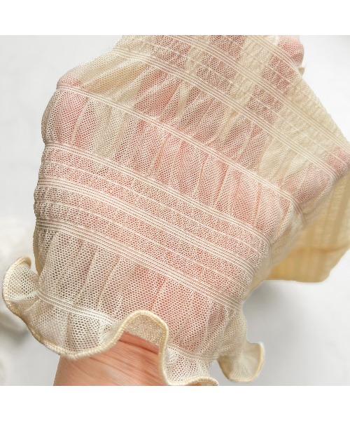 Monocoro toppi（モノコロトッピ）の「シアー プリーツ レイヤード レギンス パンツ（レギンス/スパッツ・レディース・ブラック/オフホワイト/グレー・フリー）」の10枚目の写真