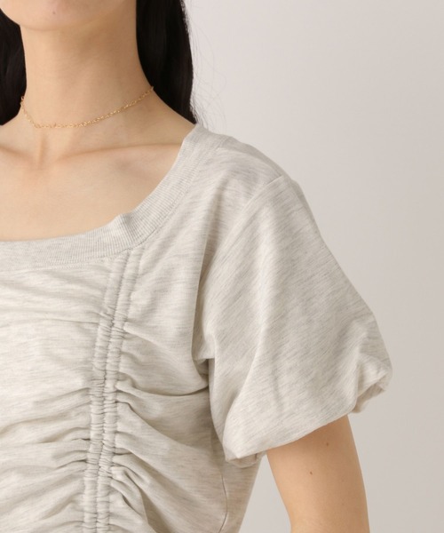 Heather(ヘザー)の「ドロストカットTEE 498978(Tシャツ/カットソー・レディース・グレー/オートミール/スミクロ/ピンク・FREE)」の9枚目の写真