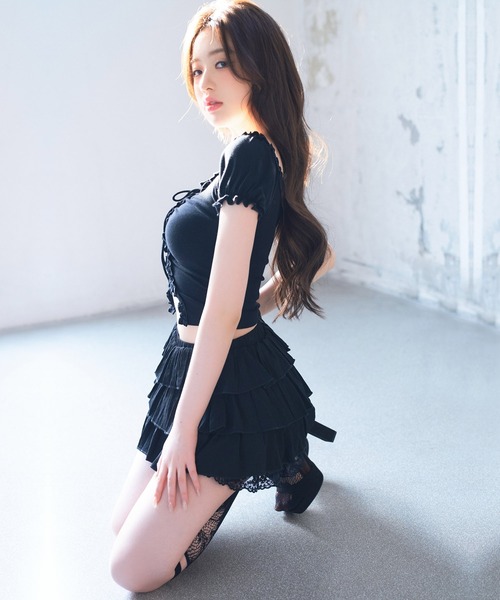 W.ANGLE::スカート[RESALE] チュールティアードスカート【一部予約商品】 | BOTTOMS