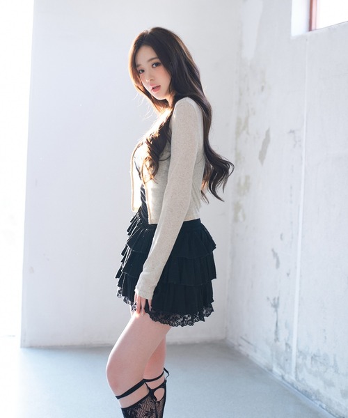 【完売必至♡】ELISABETTAFRANCHI バックル ミディスカート バックル付きミディスカート - ライトベージュ | ZARA Japan / 日本
