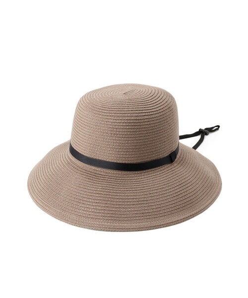 SHOO・LA・RUE（シューラルー）の「【手洗い可能】バックスリットブレードハット（ハット・レディース・ライトベージュ/グレー・00）」の2枚目の写真