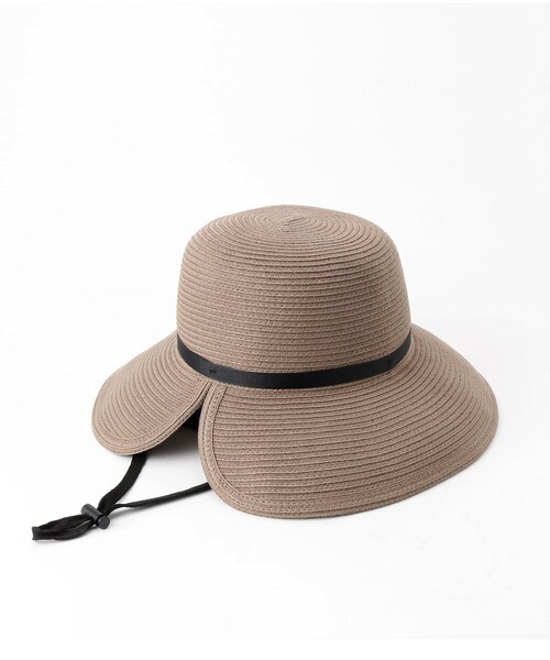 SHOO・LA・RUE（シューラルー）の「【手洗い可能】バックスリットブレードハット（ハット・レディース・ライトベージュ/グレー・00）」の4枚目の写真