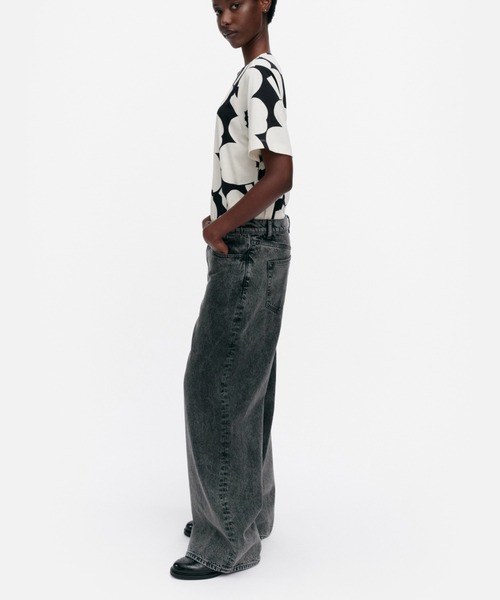 marimekko（マリメッコ）の「Tunnit Unikko / t-shirt（Tシャツ/カットソー・レディース・ブラック/ブルー・X-LARGE/LARGE/MEDIUM/SMALL/X-SMALL）」の3枚目の写真