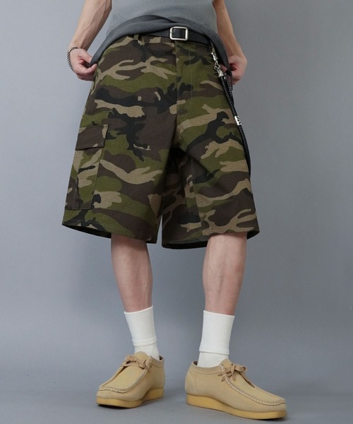 SPINNS（スピンズ）の「カモフラ柄ハーフパンツ/リアルツリー柄/デジタルカモ/カーゴ（カーゴパンツ・メンズ・グリーン系カモフラージュ/ブラウン系カモフラージュ/その他・M/L）」の22枚目の写真