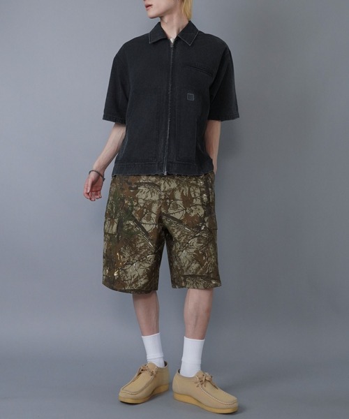 セール】カモフラ柄ハーフパンツ/リアルツリー柄/デジタルカモ/カーゴ