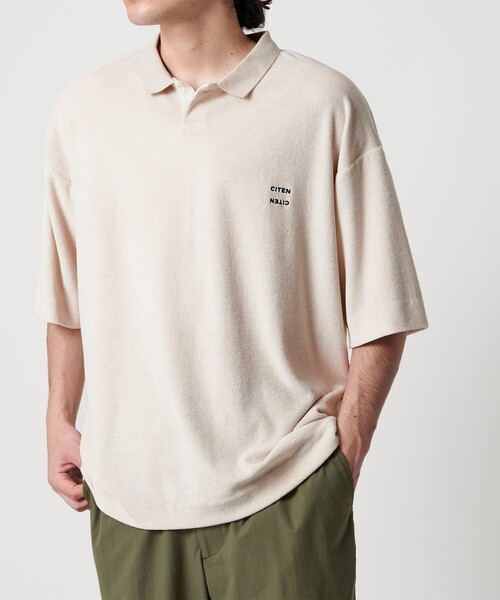 CITEN（シテン）の「＜CITEN＞マイクロパイルポロシャツ（ポロシャツ・メンズ・ブラック/ライトグレー・M/L/S）」の20枚目の写真