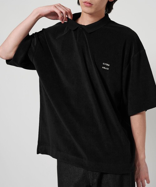 CITEN（シテン）の「＜CITEN＞マイクロパイルポロシャツ（ポロシャツ・メンズ・ブラック/ライトグレー・M/L/S）」の9枚目の写真