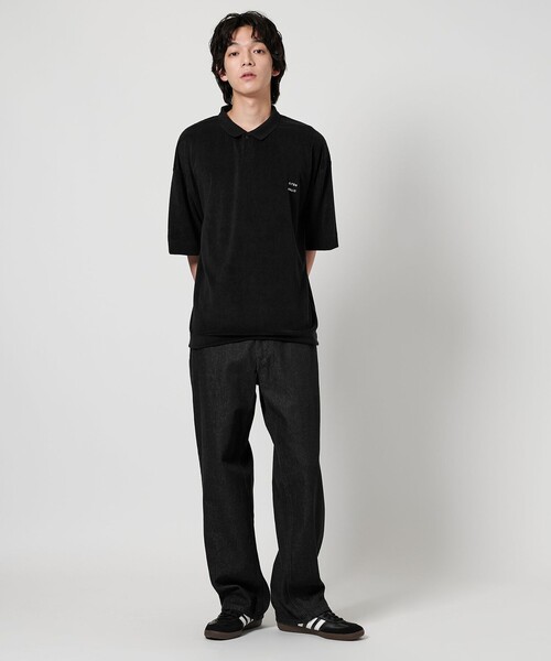 CITEN（シテン）の「＜CITEN＞マイクロパイルポロシャツ（ポロシャツ・メンズ・ブラック/ライトグレー・M/L/S）」の10枚目の写真