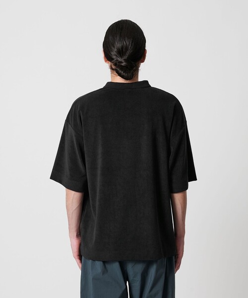 CITEN（シテン）の「＜CITEN＞マイクロパイルポロシャツ（ポロシャツ・メンズ・ブラック/ライトグレー・M/L/S）」の4枚目の写真
