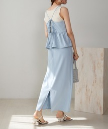 Bab（バブ）の「【低身長向けサイズあり】ペプラムＩラインキャミワンピース（ワンピース）」