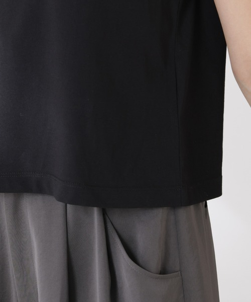 NANO universe（ナノユニバース）の「吸水速乾抗菌防臭ノースリーブトップス（Tシャツ/カットソー・レディース・ブラック/ライトグレー/ホワイト・FREE）」の13枚目の写真