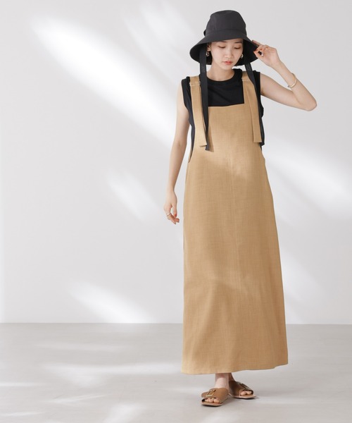 NANO universe（ナノユニバース）の「吸水速乾抗菌防臭ノースリーブトップス（Tシャツ/カットソー・レディース・ブラック/ライトグレー/ホワイト・FREE）」の22枚目の写真