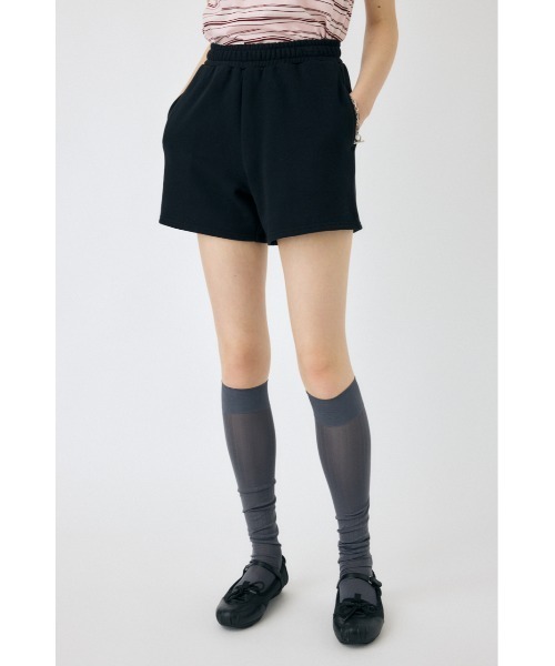 MOUSSY（マウジー）の「SWEAT TRACK ショーツ（スウェットパンツ・レディース・オフホワイト/杢グレー/ブラック・FREE）」の4枚目の写真