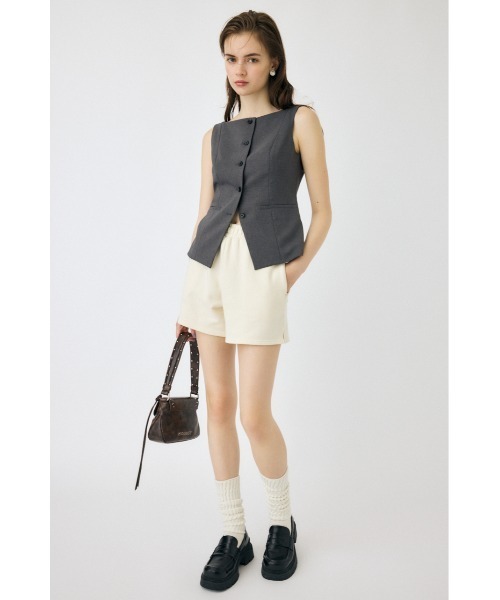 MOUSSY（マウジー）の「SWEAT TRACK ショーツ（スウェットパンツ・レディース・オフホワイト/杢グレー/ブラック・FREE）」の15枚目の写真