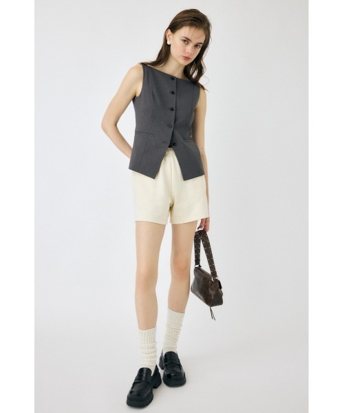 MOUSSY（マウジー）の「SWEAT TRACK ショーツ（スウェットパンツ・レディース・オフホワイト/杢グレー/ブラック・FREE）」の16枚目の写真