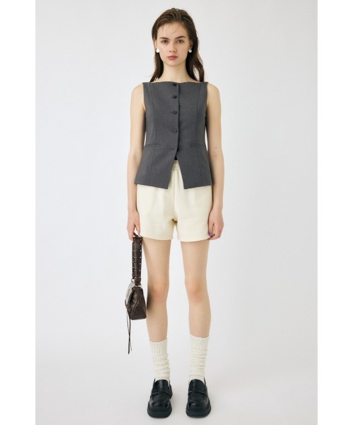 MOUSSY（マウジー）の「SWEAT TRACK ショーツ（スウェットパンツ・レディース・オフホワイト/杢グレー/ブラック・FREE）」の17枚目の写真