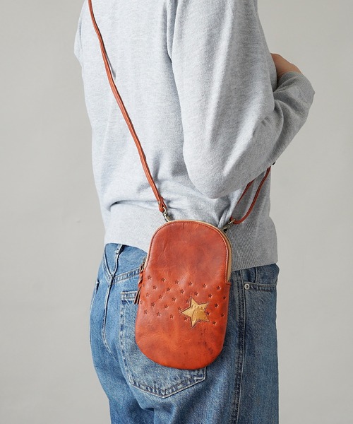 moz(モズ)の「【moz(モズ)】star2 スマホケース ポシェット 86156(ショルダーバッグ・レディース・オレンジ/チョコ/グリーン・ONE SIZE)」の3枚目の写真