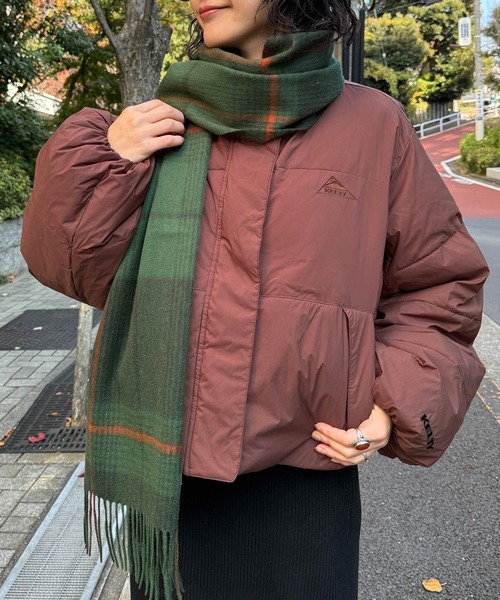 KELTY(ケルティ)の「【KELTY】≪限定別注≫ インサレーションクロップドジャケット ショート丈中綿ブルゾン フェイクダウン 撥水(ダウンジャケット/コート・レディース・ブラック/バーガンディー/ネイビー/ベージュ・FREE)」の4枚目の写真