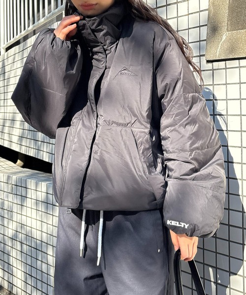 KELTY(ケルティ)の「【KELTY】≪限定別注≫ インサレーションクロップドジャケット ショート丈中綿ブルゾン フェイクダウン 撥水(ダウンジャケット/コート・レディース・ブラック/バーガンディー/ネイビー/ベージュ・FREE)」の13枚目の写真