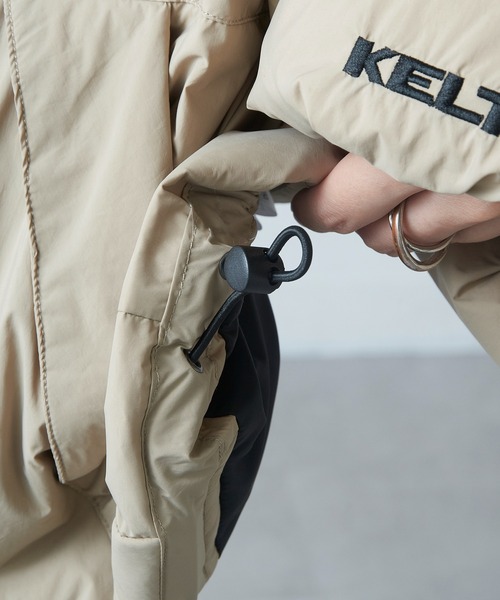 KELTY(ケルティ)の「【KELTY】≪限定別注≫ インサレーションクロップドジャケット ショート丈中綿ブルゾン フェイクダウン 撥水(ダウンジャケット/コート・レディース・ブラック/バーガンディー/ネイビー/ベージュ・FREE)」の9枚目の写真