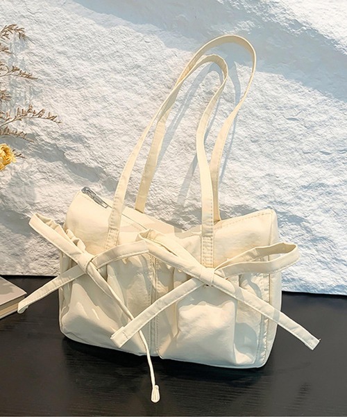 aimoha(アイモハ)の「【B.A.G.】リボンショルダーバッグ(ショルダーバッグ・レディース・ピンク/ブルー/オフホワイト/ベージュ/ブラック・FREE)」の14枚目の写真