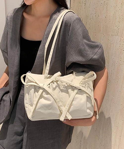 aimoha(アイモハ)の「【B.A.G.】リボンショルダーバッグ(ショルダーバッグ・レディース・ピンク/ブルー/オフホワイト/ベージュ/ブラック・FREE)」の15枚目の写真