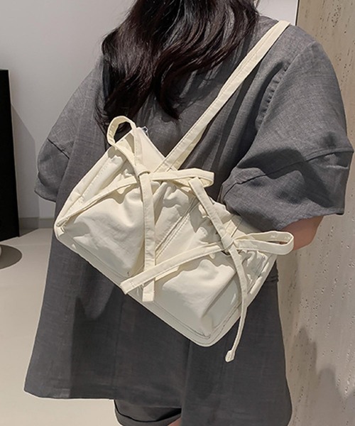 aimoha(アイモハ)の「【B.A.G.】リボンショルダーバッグ(ショルダーバッグ・レディース・ピンク/ブルー/オフホワイト/ベージュ/ブラック・FREE)」の18枚目の写真