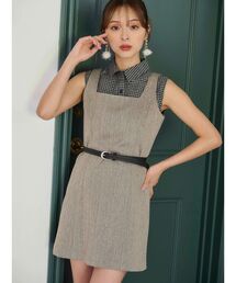 MERCURYDUO | ヘリンボーンタイトミニジャンスカ(ワンピース)