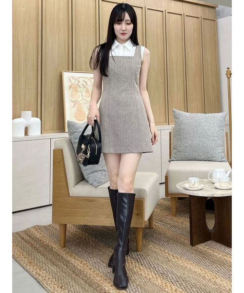 MERCURYDUO（マーキュリーデュオ）の「ヘリンボーンタイトミニジャンスカ（ワンピース・レディース・ブラウン/チャコールグレー・SMALL/MEDIUM）」の22枚目の写真